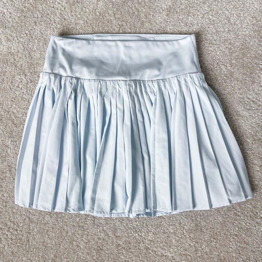 All in Motion | Sky Blue | High Rise Pleated Skort